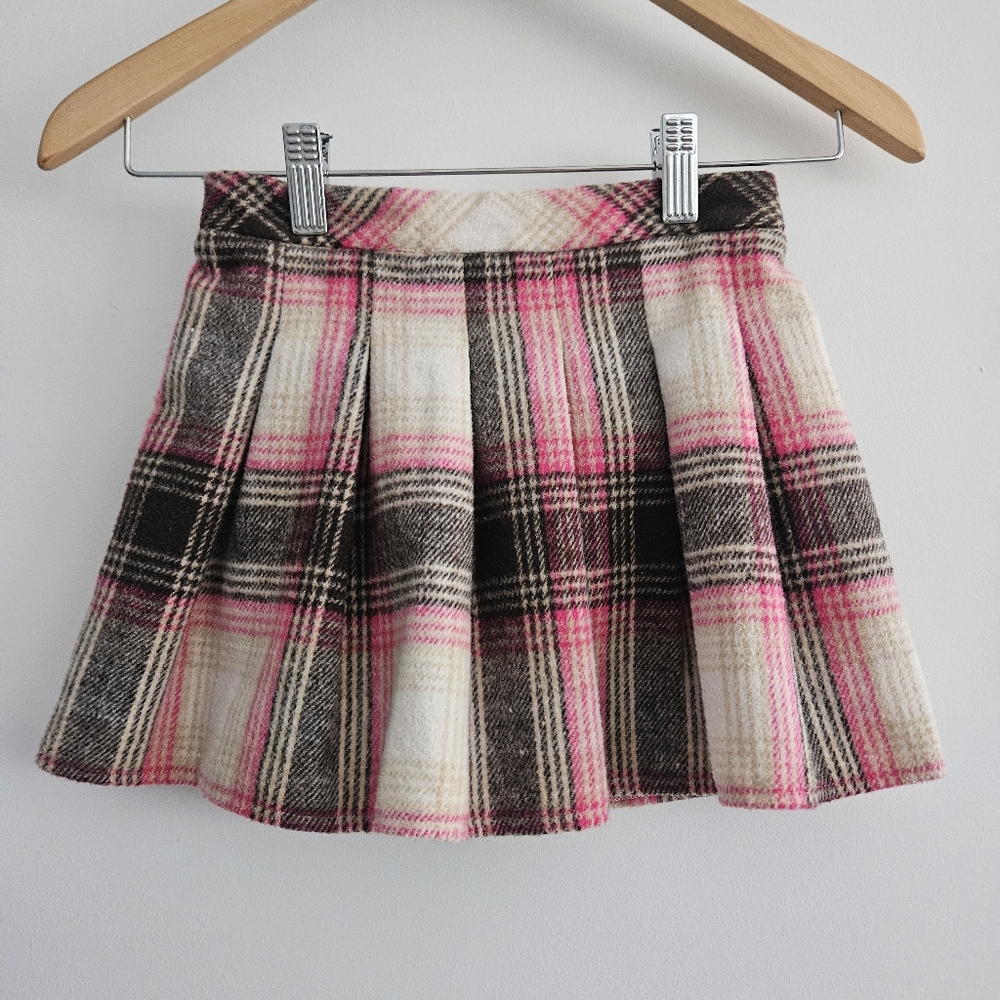 Design History Pink Plaid Skort Size 6